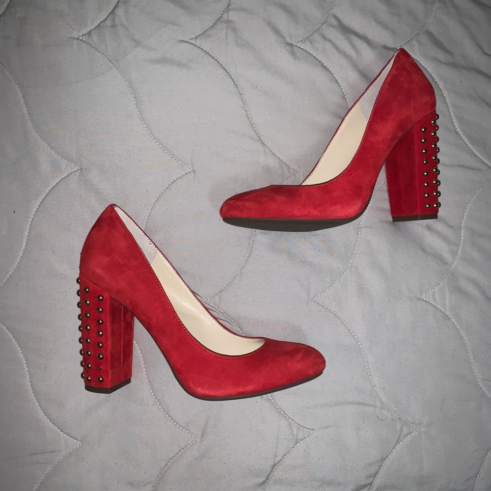 Red/Gold studded heels